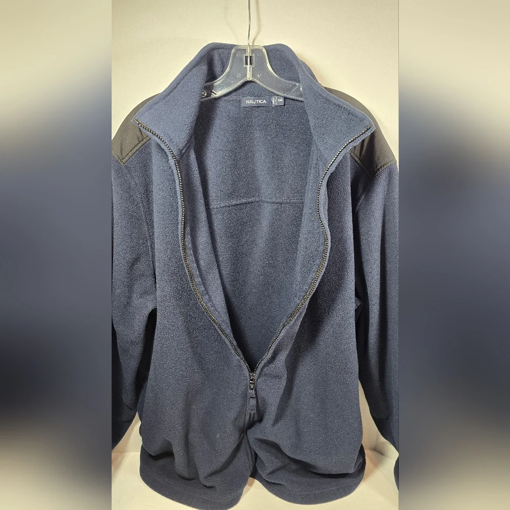Nautica Full Zip Performance Fleece Jacket Men's XXL Navy Blue